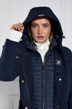 Holland Cooper Jackets|Shop By Product-Longline Training Coat Ink Navy