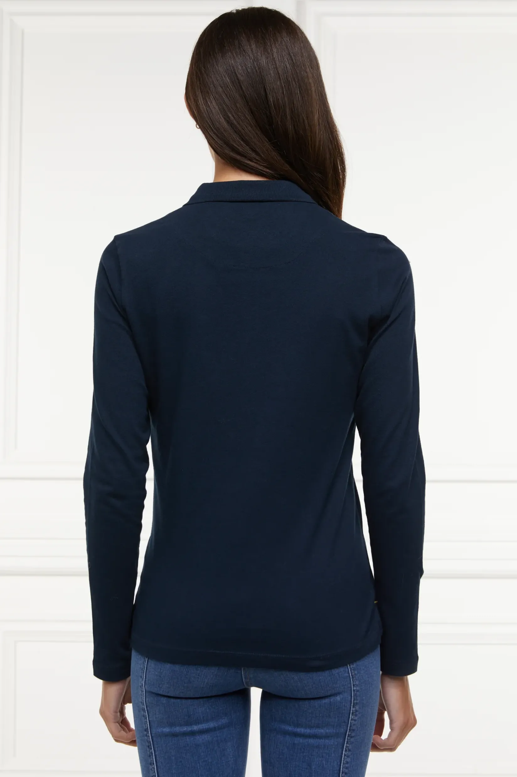 Holland Cooper Polo Shirts & Tees|Equestrian Casualwear-Long Sleeve Crest Polo