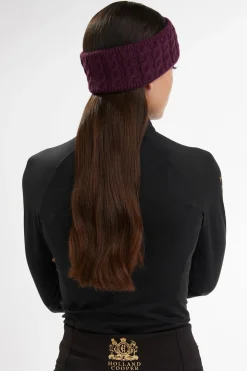 Holland Cooper Headwear|Accessories-Luxe Cable Knit Headband Mulberry