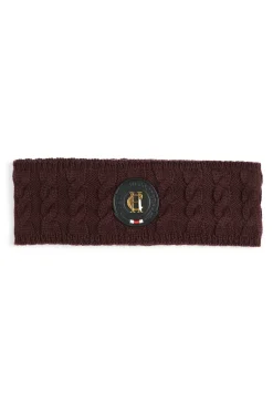 Holland Cooper Headwear|Accessories-Luxe Cable Knit Headband Mulberry