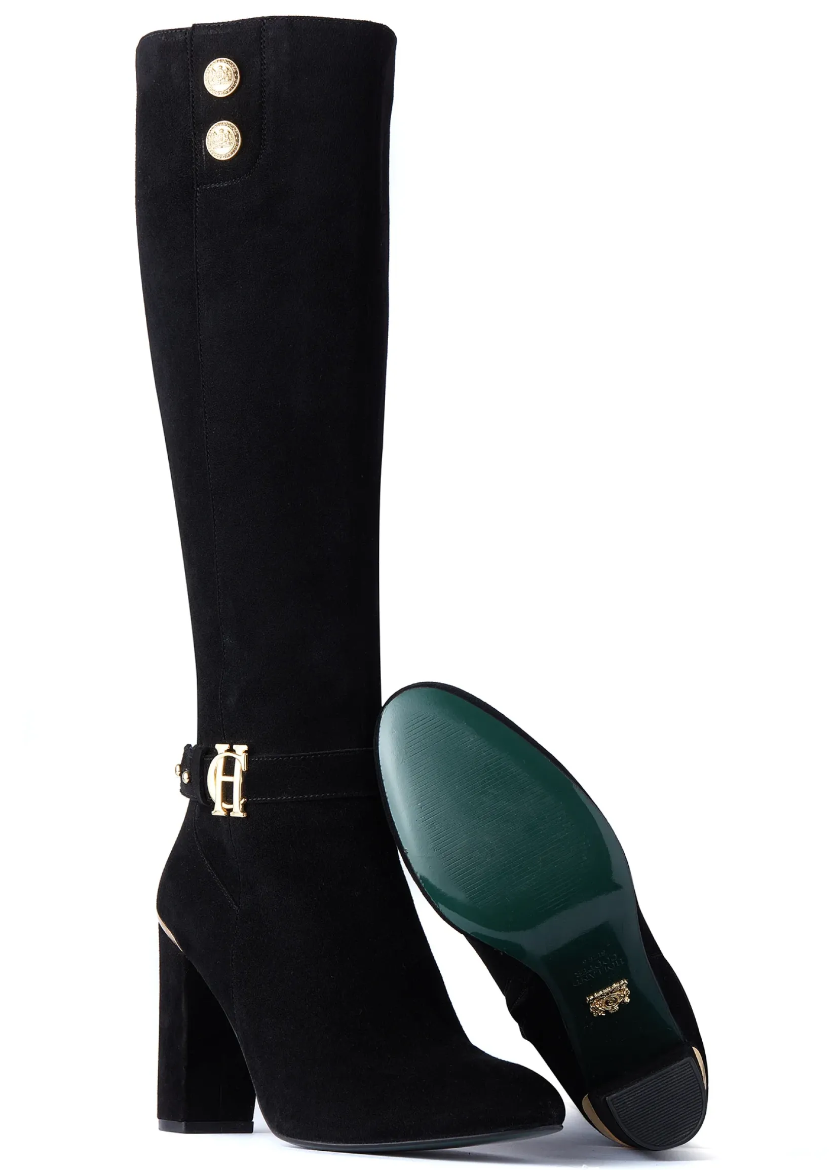 Holland Cooper Gifts For Her|Boots-Marlborough Knee Boot Black