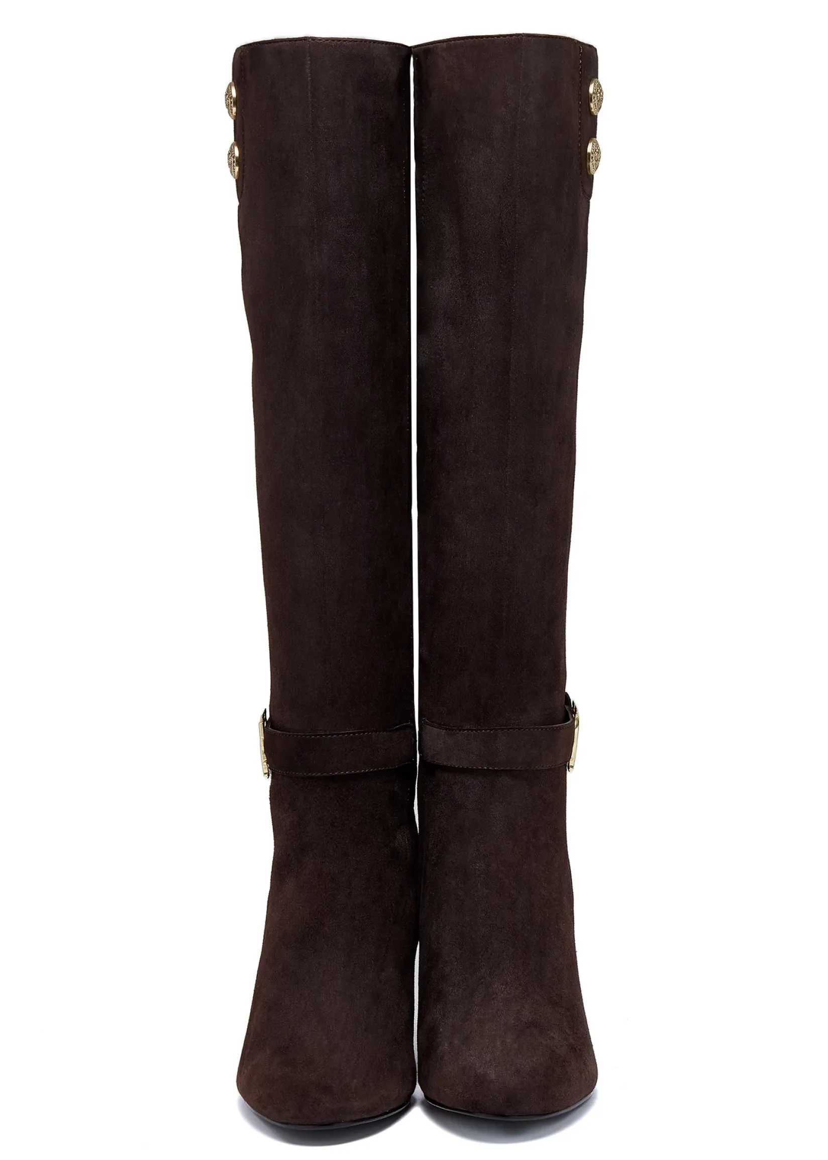 Holland Cooper Boots|Footwear-Marlborough Knee Boot Chocolate