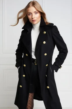 Holland Cooper Trench Coats|Coats-Marlborough Trench Coat Soft Black