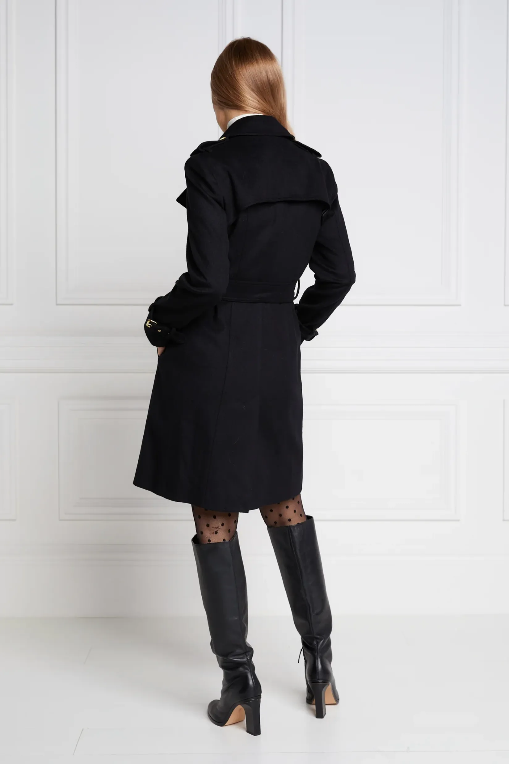Holland Cooper Trench Coats|Coats-Marlborough Trench Coat Soft Black