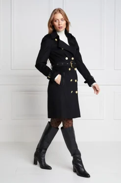 Holland Cooper Trench Coats|Coats-Marlborough Trench Coat Soft Black