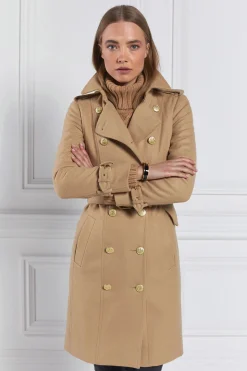 Holland Cooper Trench Coats|Coats-Marlborough Trench Coat Camel
