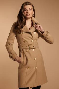 Holland Cooper Trench Coats|Coats-Marlborough Trench Coat Camel