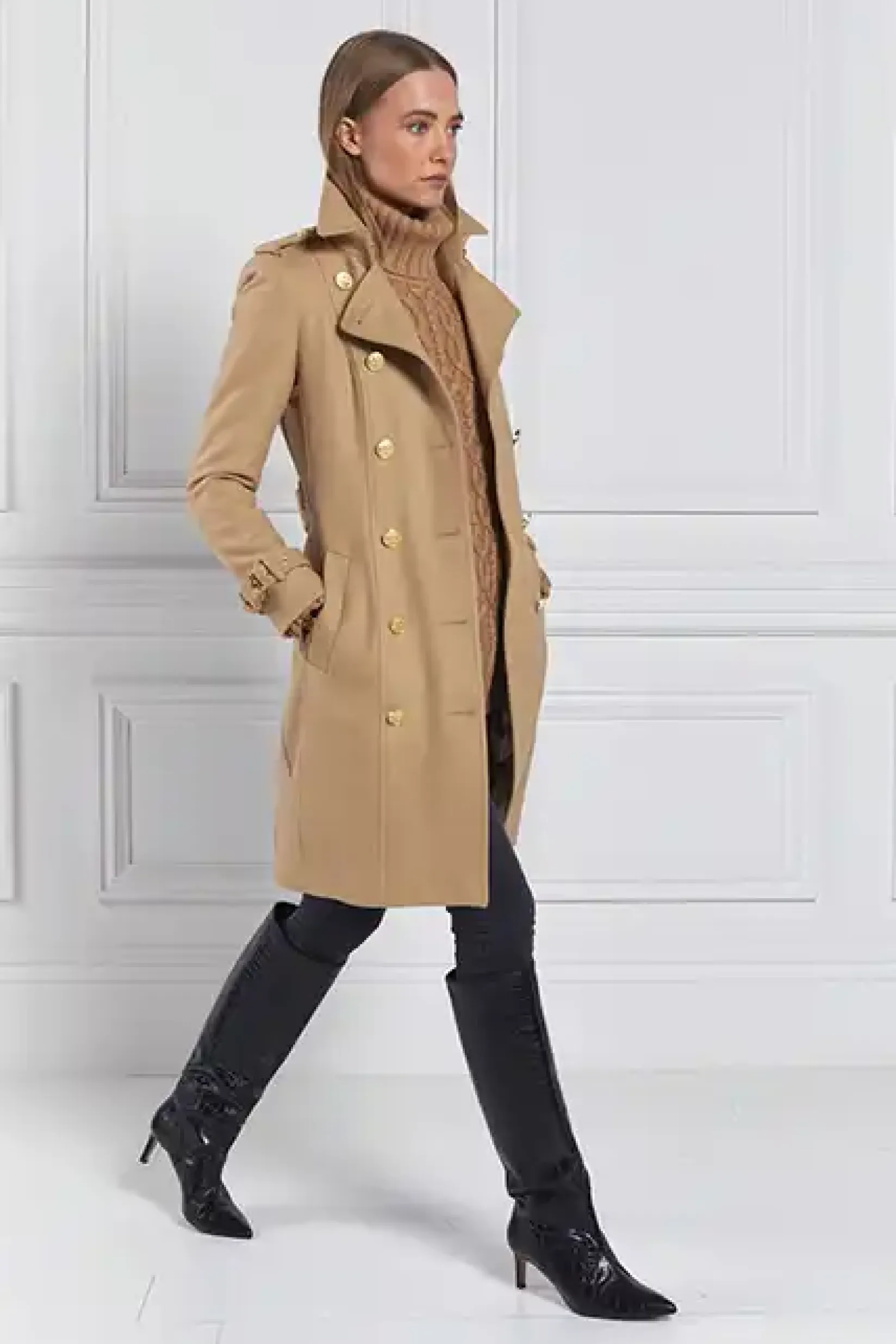 Holland Cooper Trench Coats|Coats-Marlborough Trench Coat Camel