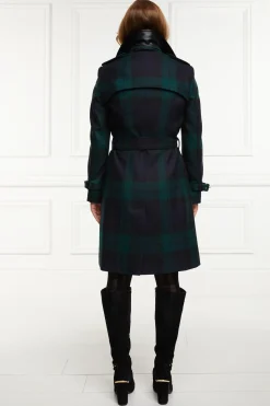 Holland Cooper Trench Coats|Coats-Marlborough Trench Coat Blackwatch