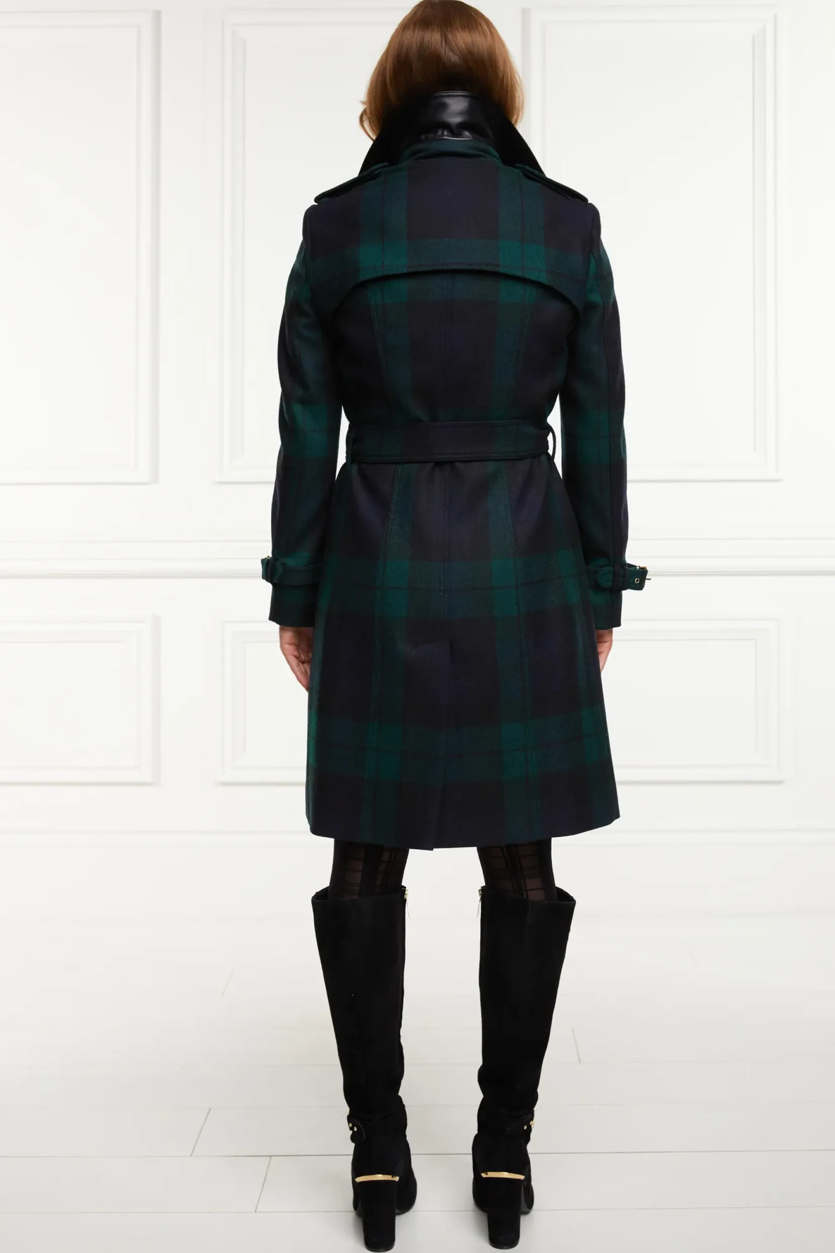 Holland Cooper Trench Coats|Coats-Marlborough Trench Coat Blackwatch