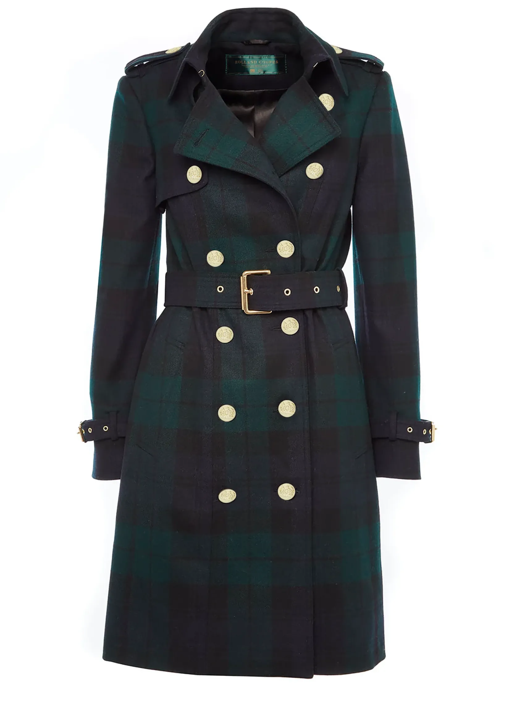 Holland Cooper Trench Coats|Coats-Marlborough Trench Coat Blackwatch