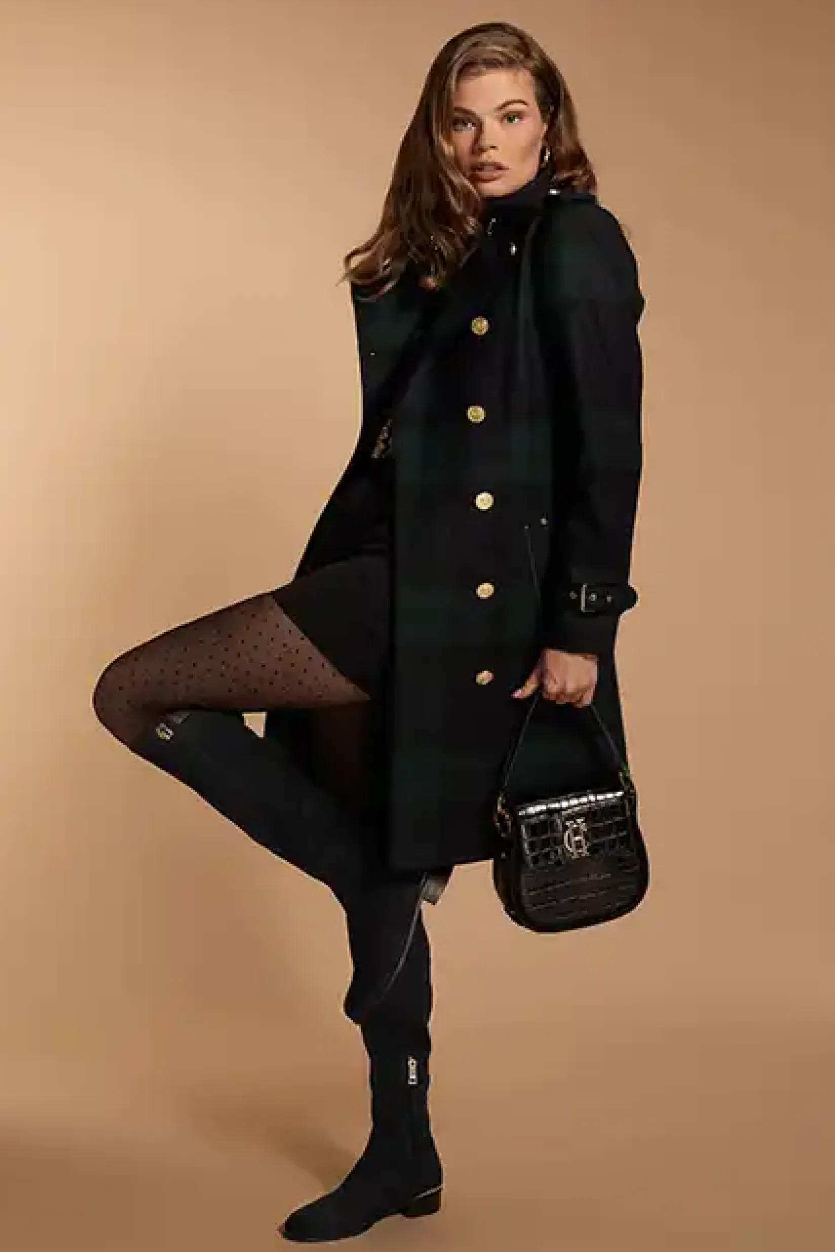 Holland Cooper Trench Coats|Coats-Marlborough Trench Coat Blackwatch