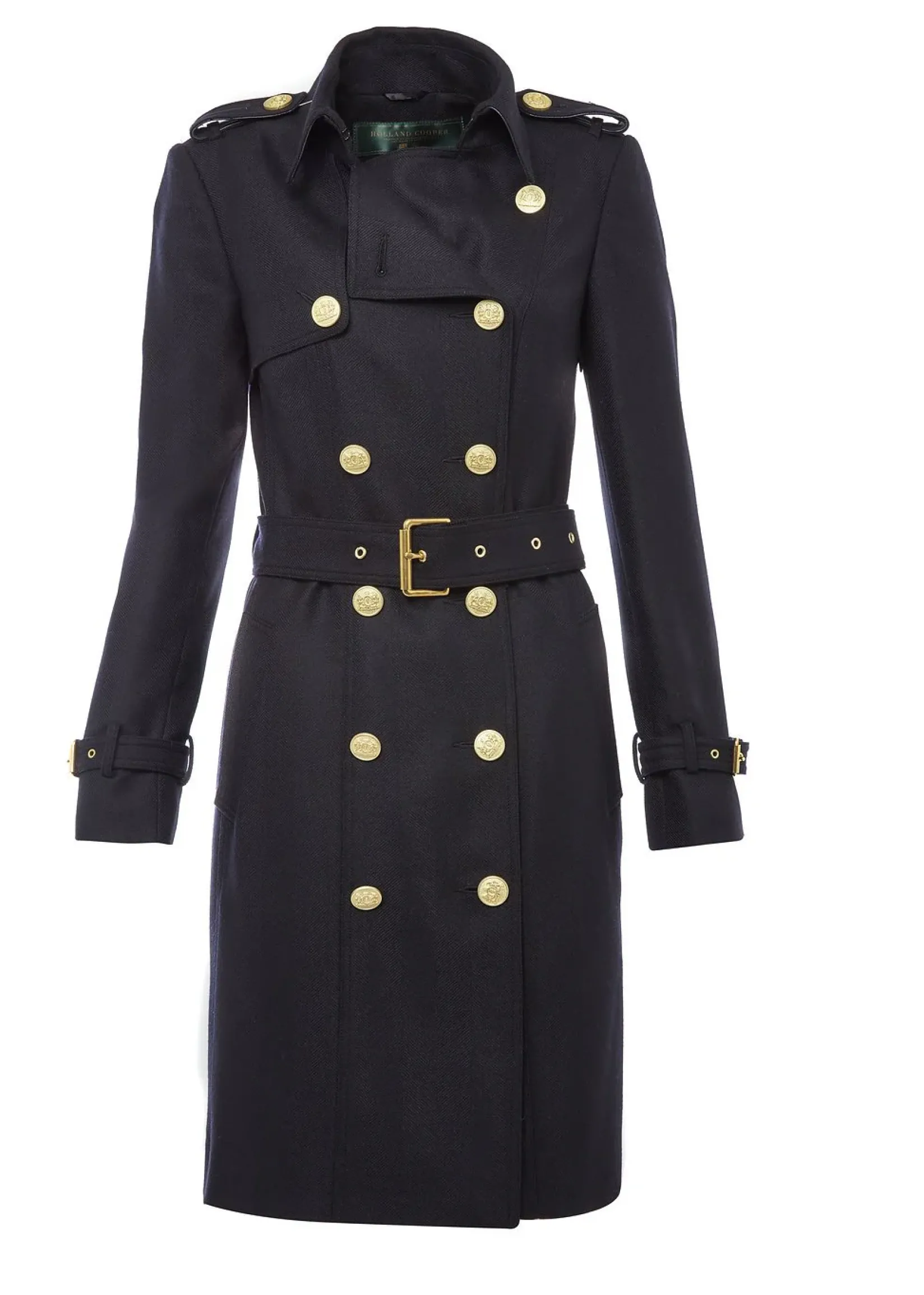 Holland Cooper Trench Coats|Coats-Marlborough Trench Coat Soft Navy