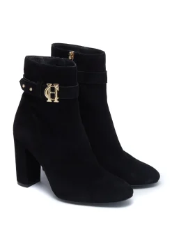 Holland Cooper Gifts For Her|Boots-Mayfair Suede Ankle Boot Black