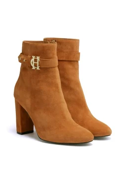Holland Cooper Bestsellers|Footwear-Mayfair Suede Ankle Boot Tan