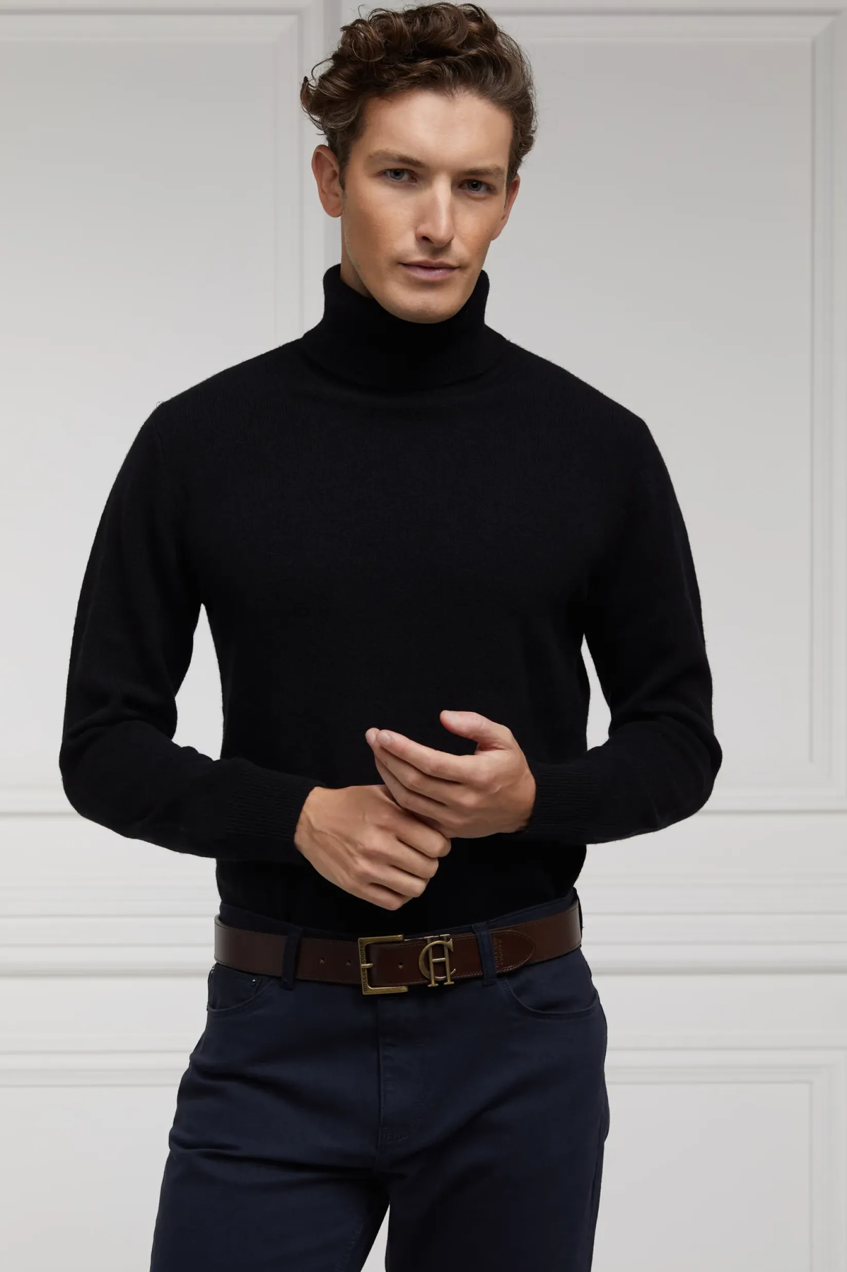 Holland Cooper Gifts For Him|Accessories-Men's Classic Belt Chocolate
