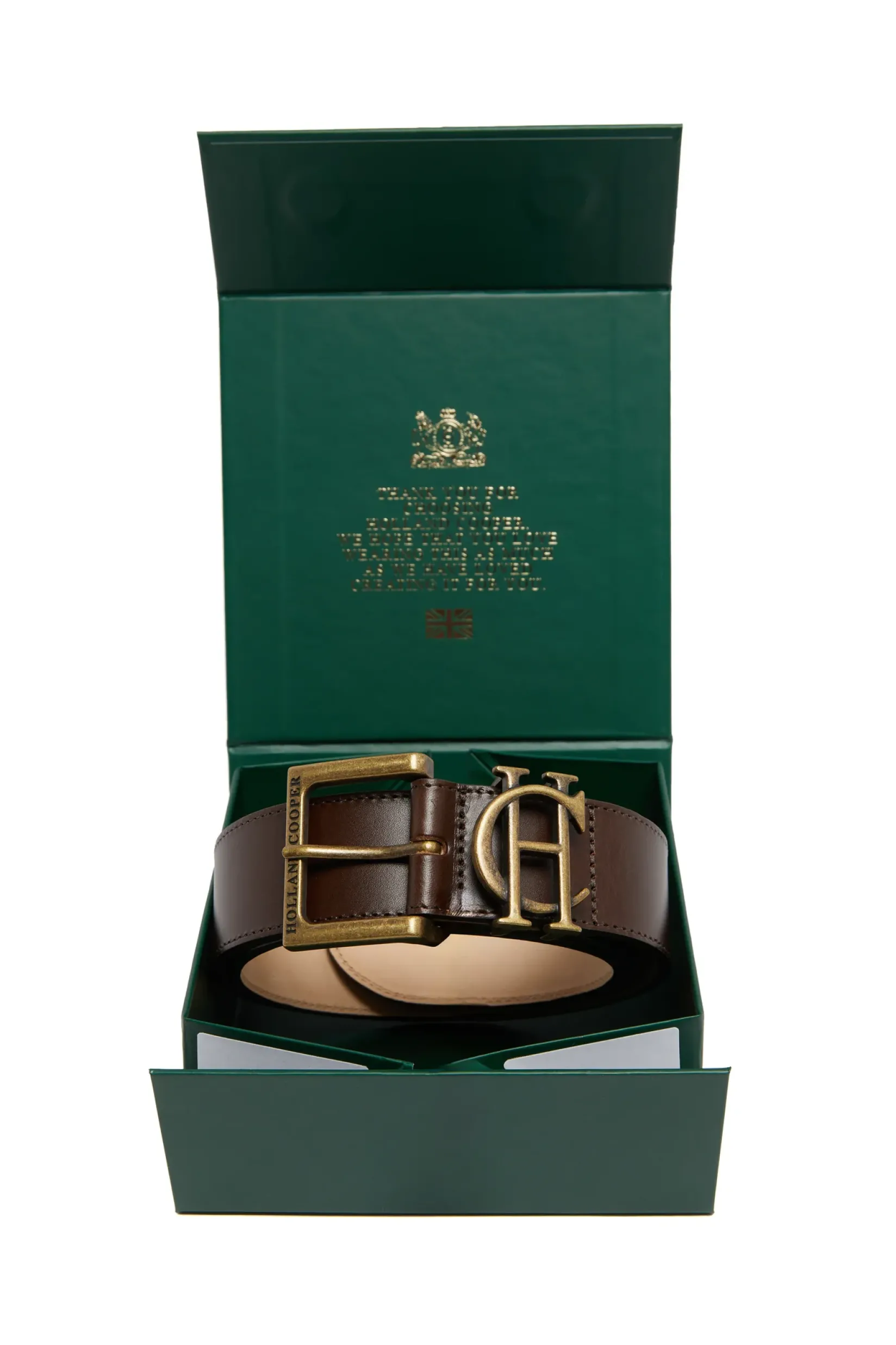 Holland Cooper Gifts For Him|Accessories-Men's Classic Belt Chocolate