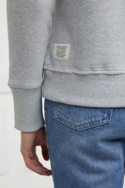Holland Cooper Sweatshirts|Casualwear-Monogram Crew Neck Sweat Grit Marl