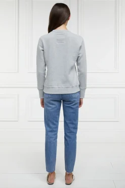 Holland Cooper Sweatshirts|Casualwear-Monogram Crew Neck Sweat Grit Marl