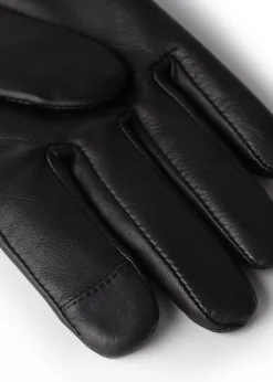 Holland Cooper Accessories|Shop Women-Monogram Leather Gloves Black