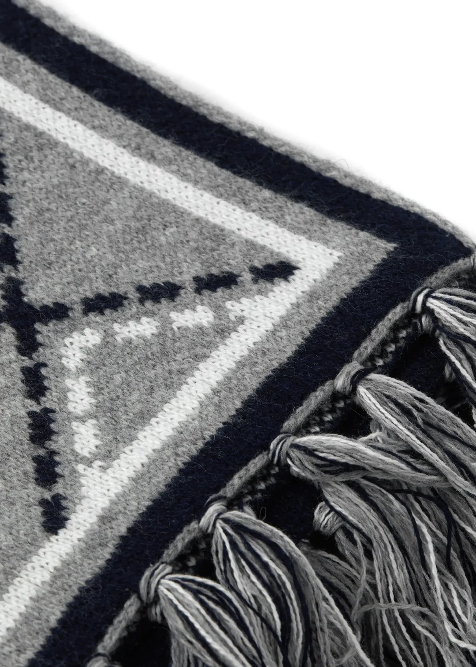 Holland Cooper Equestrian Gifting|Equestrian Gifting-Monogram Scarf Grey Marl