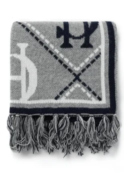 Holland Cooper Equestrian Gifting|Equestrian Gifting-Monogram Scarf Grey Marl