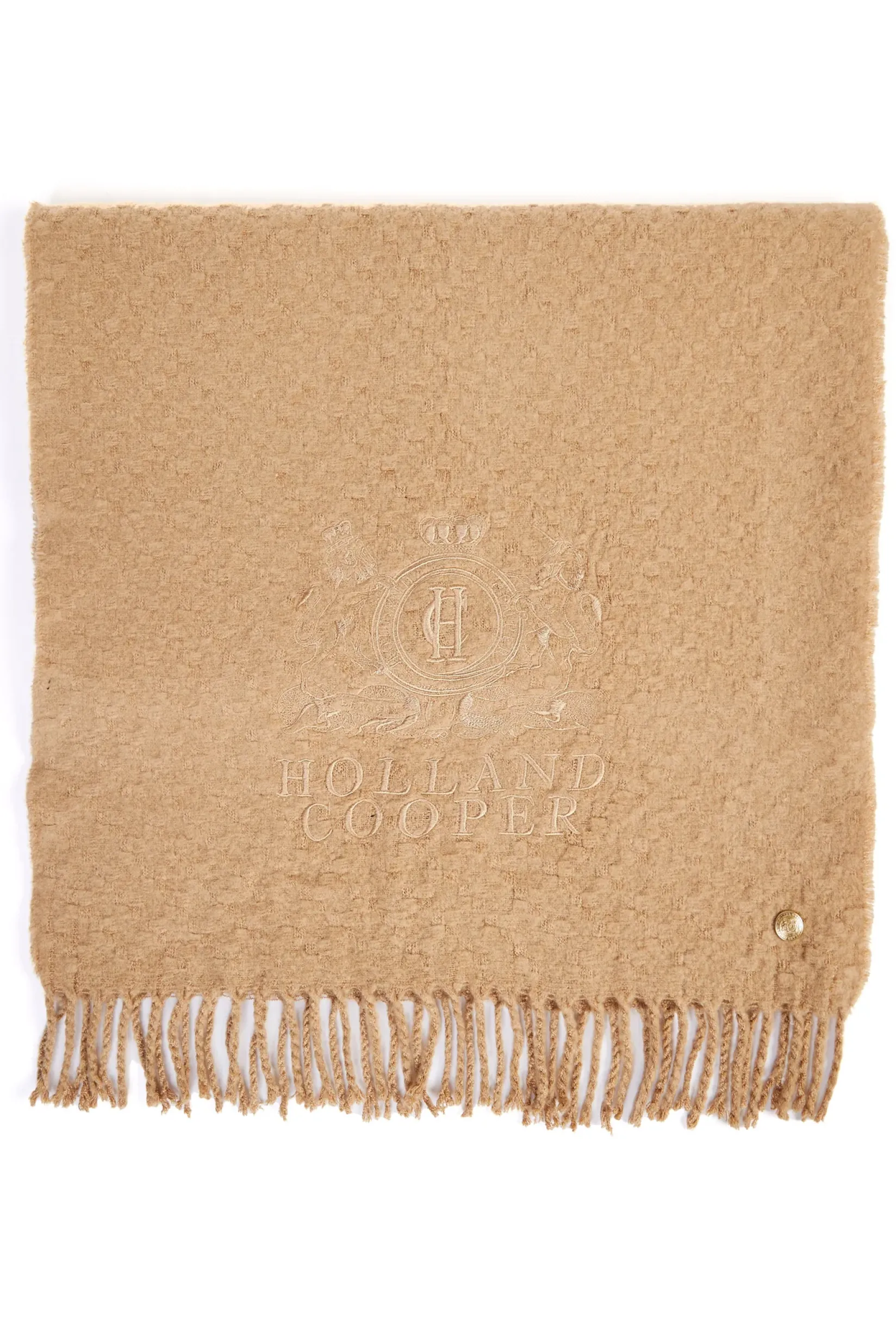 Holland Cooper Equestrian Gifting|Equestrian Gifting-Monogram Scarf Grey Marl