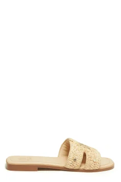 Holland Cooper Sandals|Footwear-Monogram Slides Natural Straw