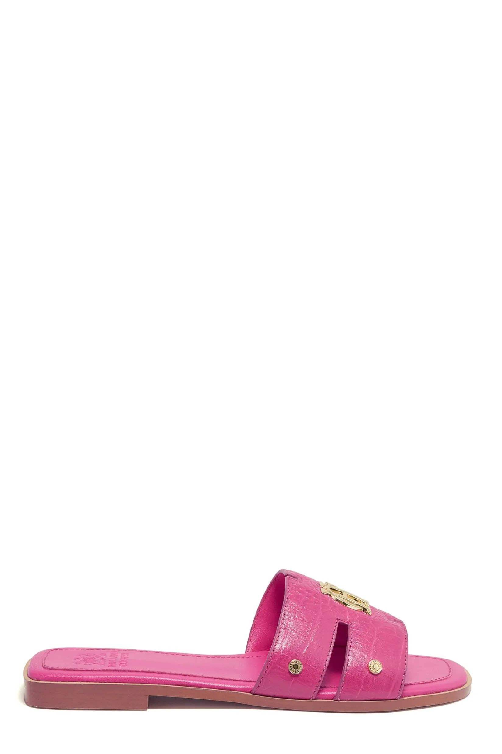 Holland Cooper Sandals|Footwear-Monogram Slides Pink Croc