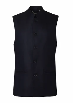 Holland Cooper Gifts For Him|Gilets-Nehru Gilet Navy Loxley