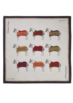 Holland Cooper The Perfect Gesture|Scarves-Silk Scarf Nine Horse