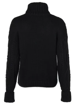 Holland Cooper Knitwear|Après Ski-Noveli Cable Knit Black