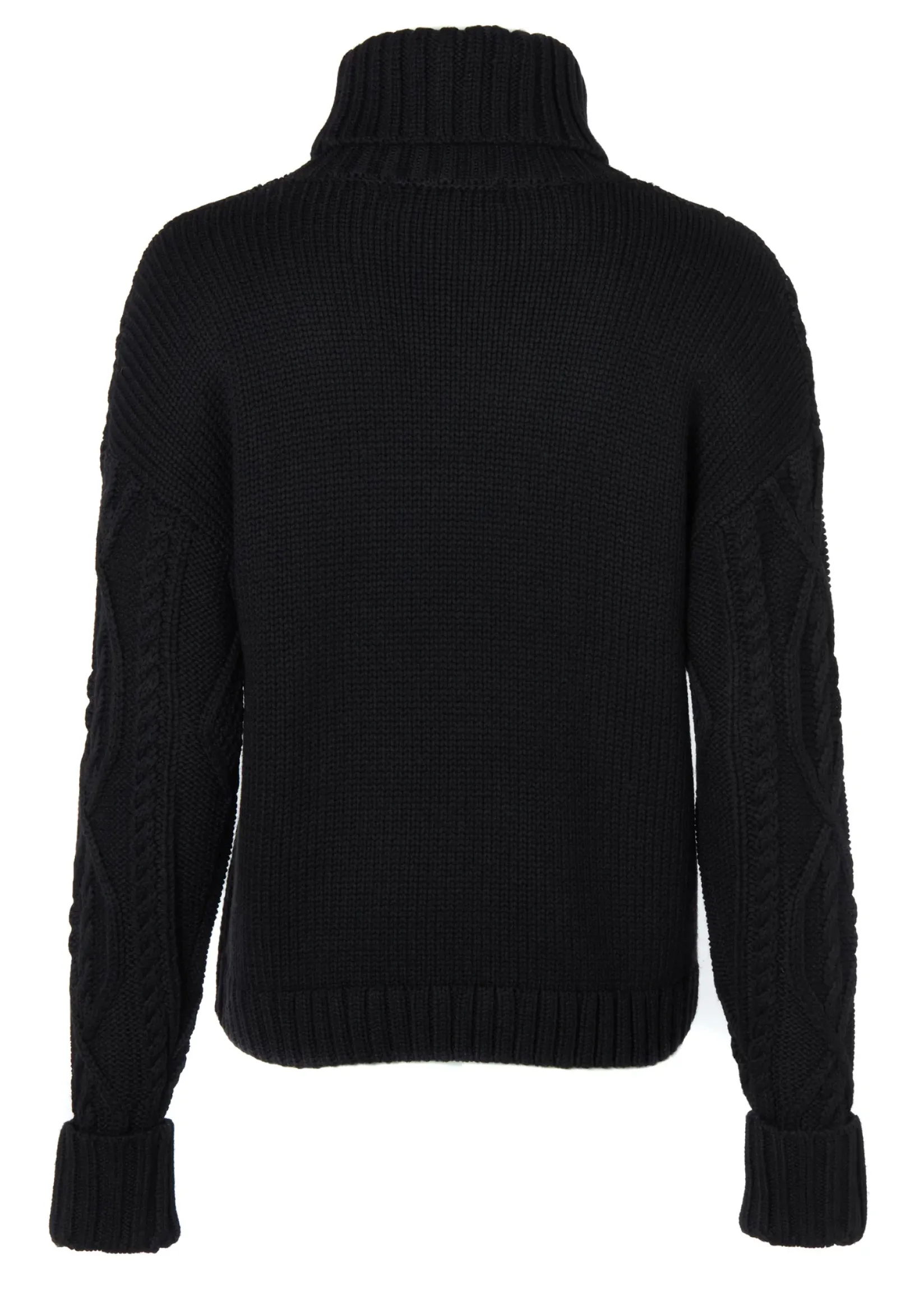 Holland Cooper Knitwear|Après Ski-Noveli Cable Knit Black