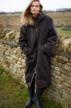 Holland Cooper Jackets|Shop By Product-One-Size Waterproof Coat Chocolate