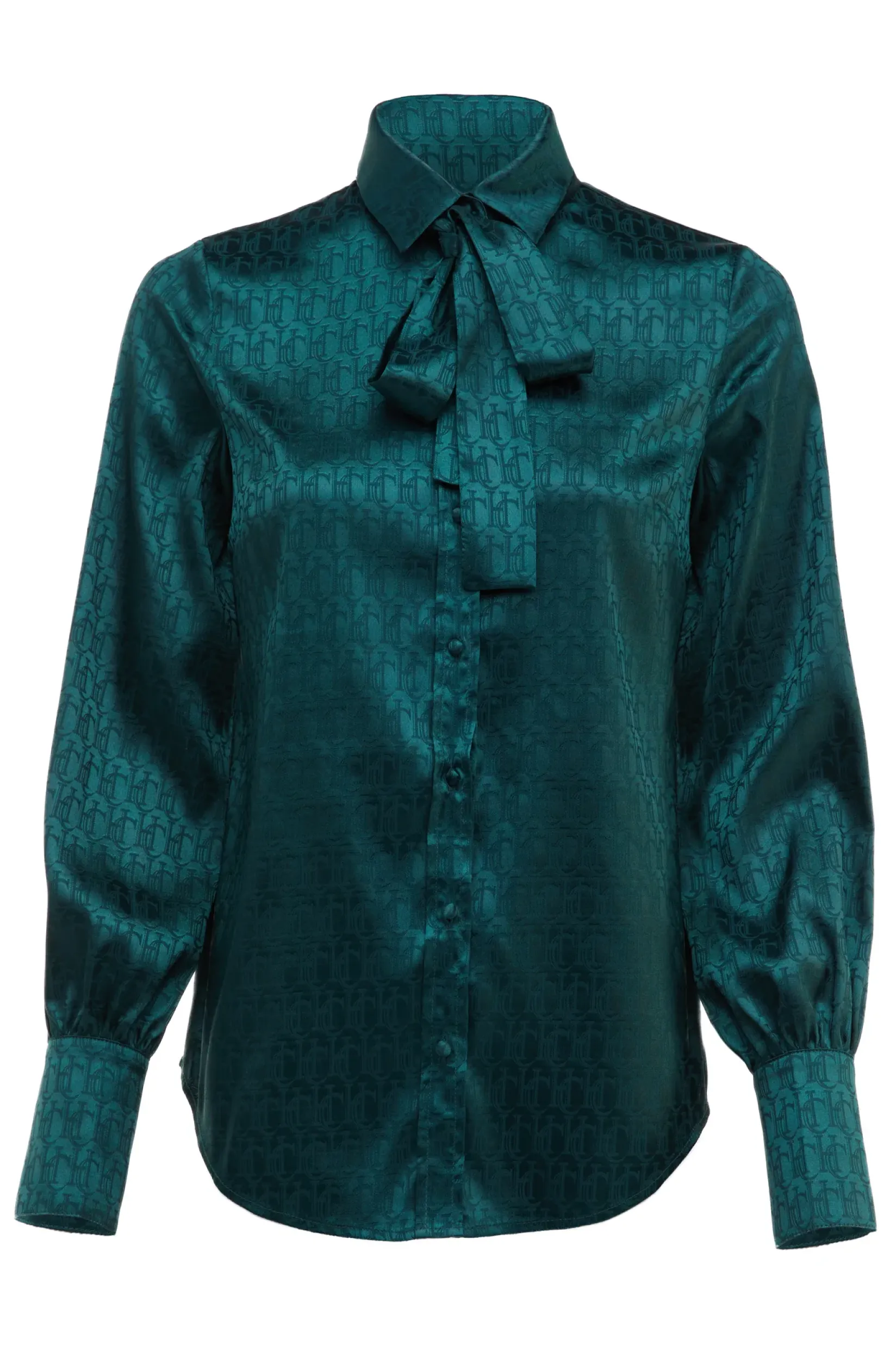Holland Cooper Shirts & Blouses|Workwear Wardrobe-Penny Jacquard Shirt Emerald