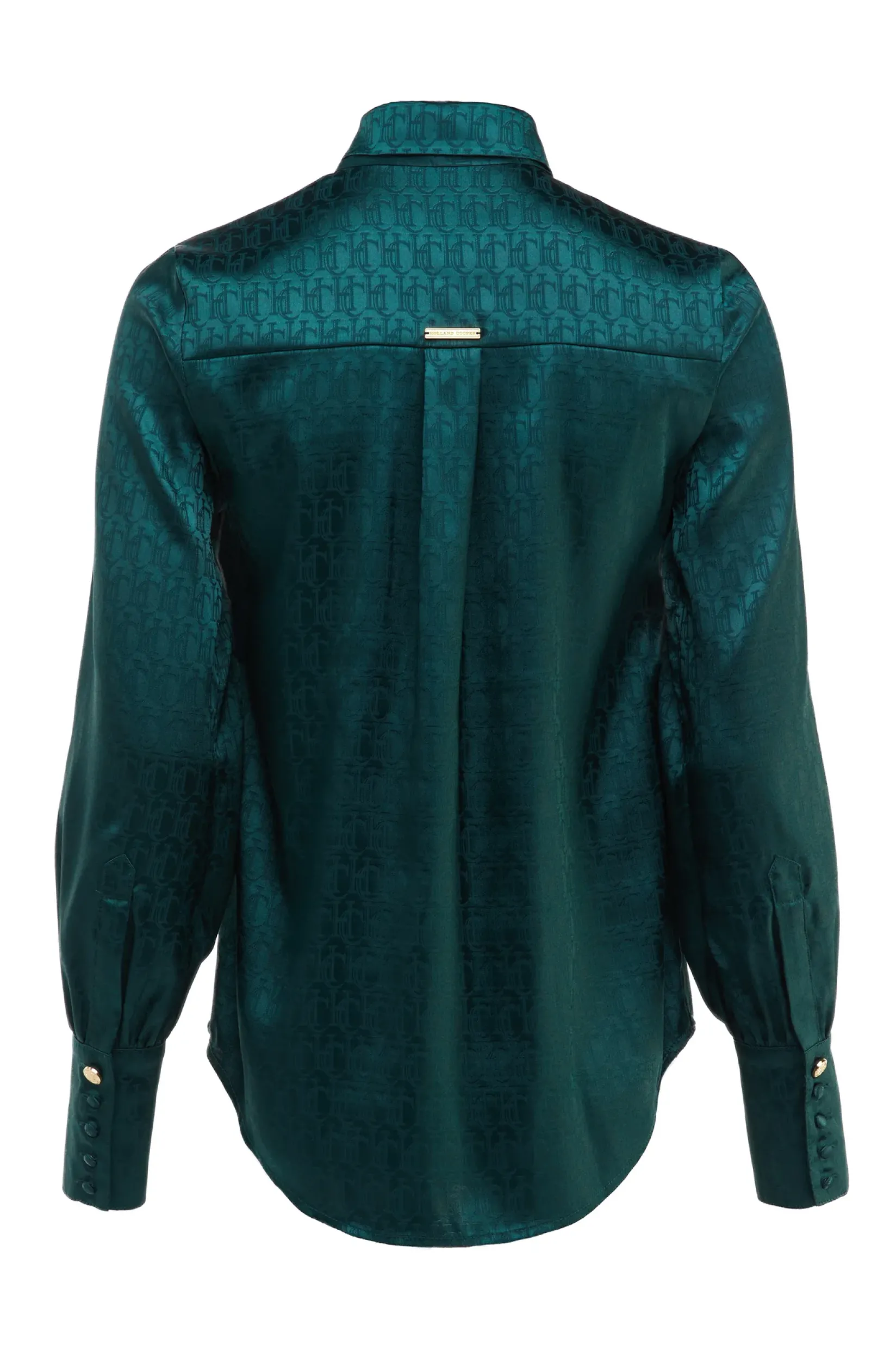 Holland Cooper Shirts & Blouses|Workwear Wardrobe-Penny Jacquard Shirt Emerald