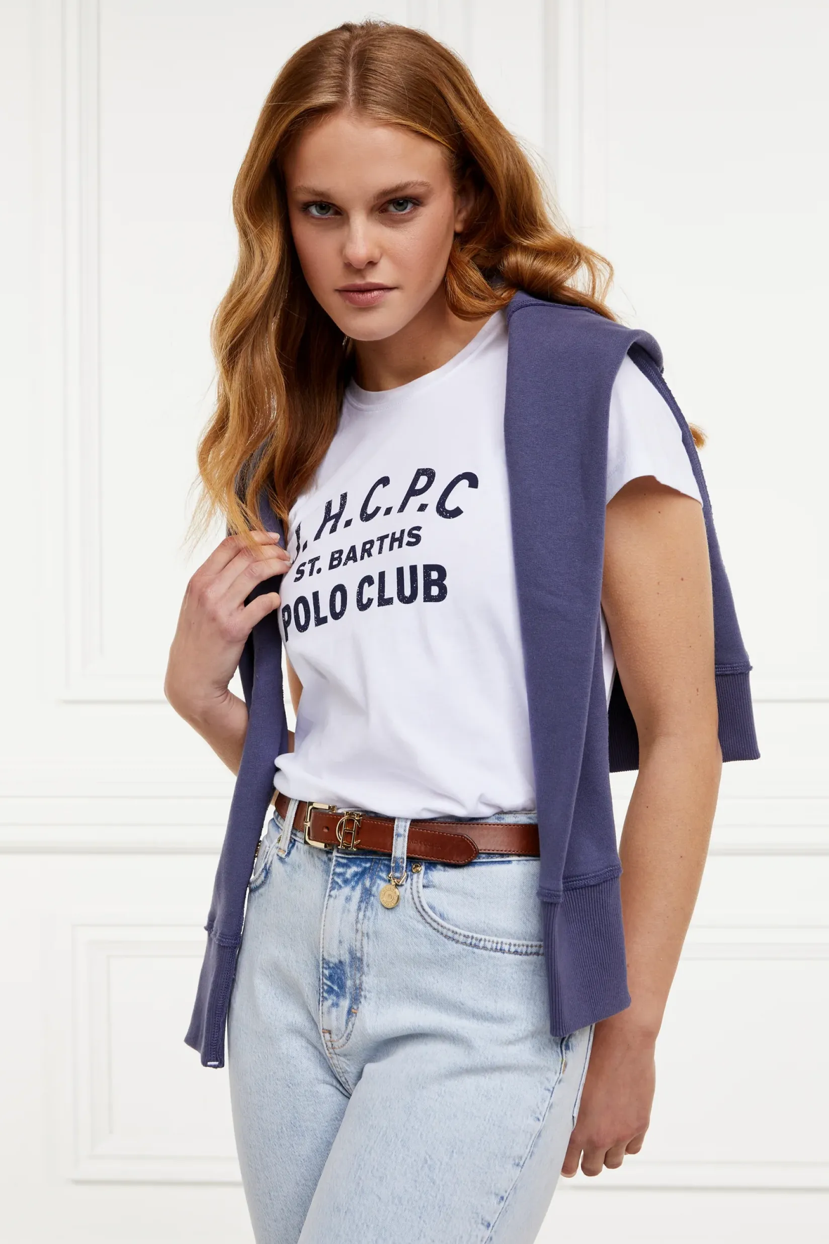 Holland Cooper Polo Shirts & Tees|Equestrian Casualwear-Polo Club Tee White