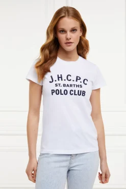 Holland Cooper Polo Shirts & Tees|Equestrian Casualwear-Polo Club Tee White