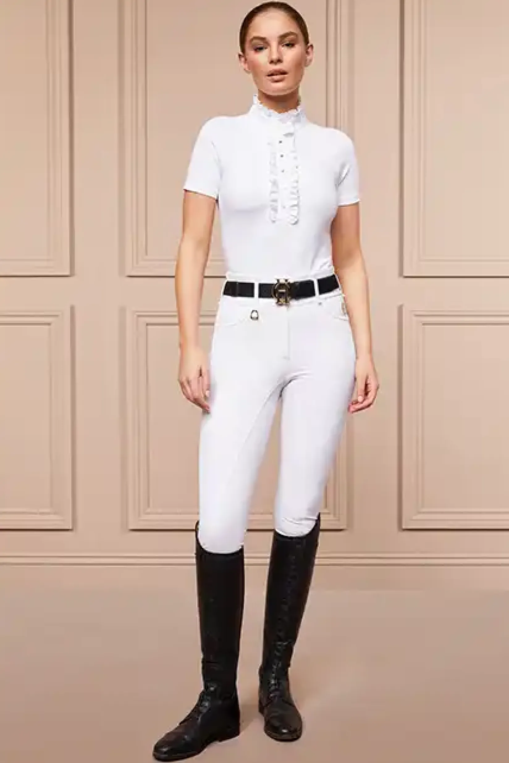 Holland Cooper Breeches|Shop By Product-Premium Competition Mid Rise Breeches White