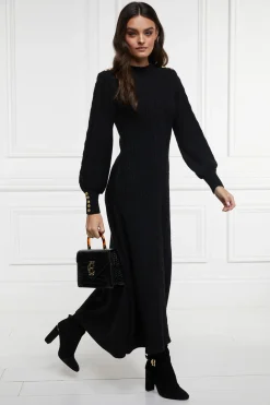 Holland Cooper Dresses|Knitwear-Rachel Maxi Dress Black