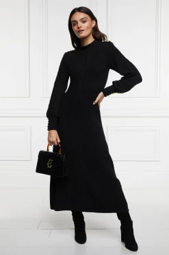 Holland Cooper Dresses|Knitwear-Rachel Maxi Dress Black