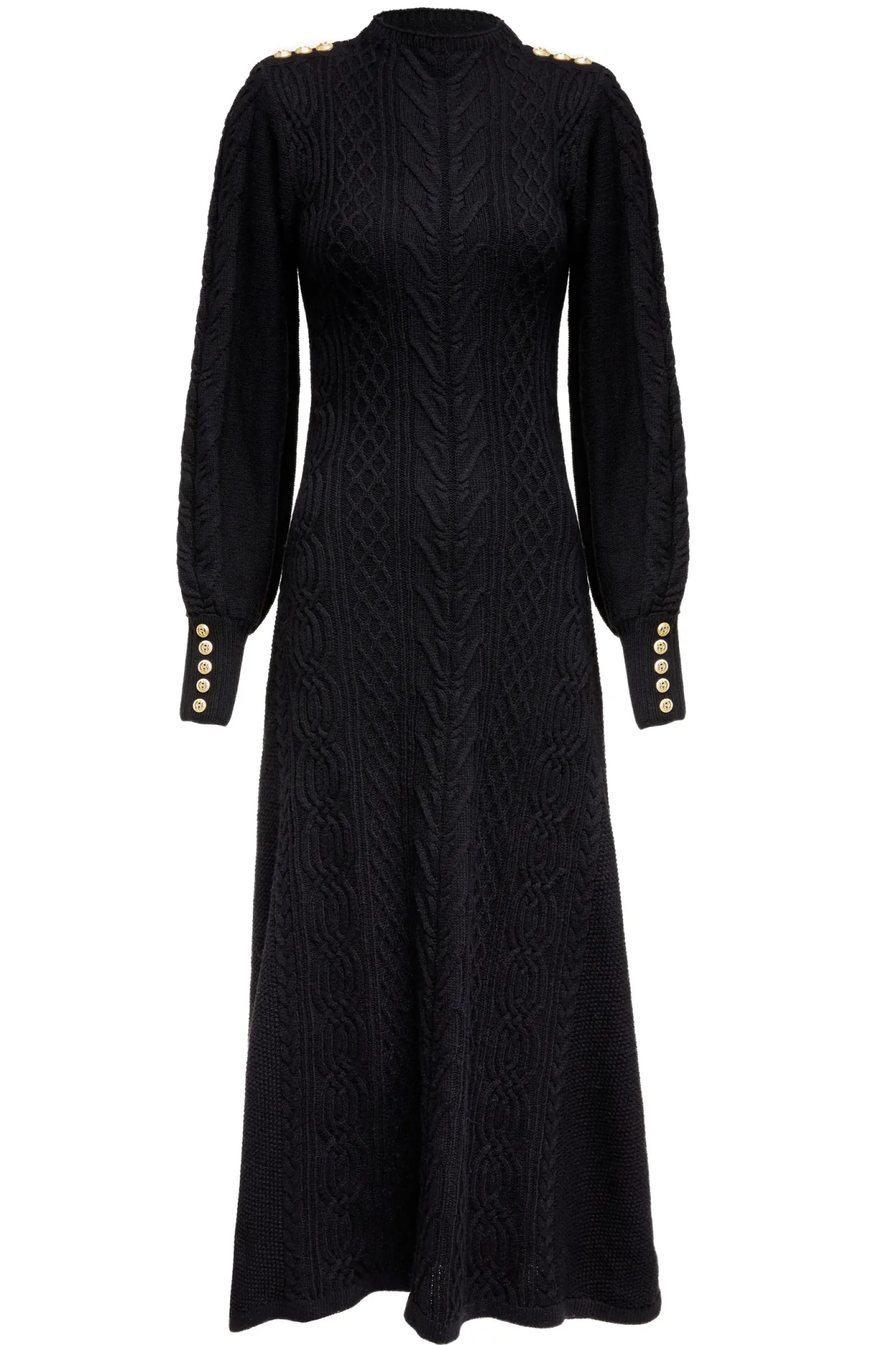 Holland Cooper Dresses|Knitwear-Rachel Maxi Dress Black