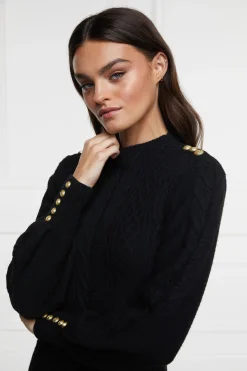 Holland Cooper Dresses|Knitwear-Rachel Maxi Dress Black