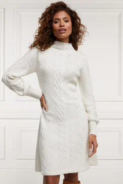 Holland Cooper Gifts For Her|Dresses-Rachel Mini Dress Oyster