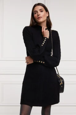 Holland Cooper Knitwear|Dresses-Rachel Mini Dress Black