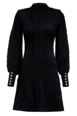 Holland Cooper Knitwear|Dresses-Rachel Mini Dress Black