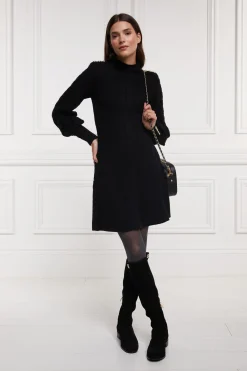 Holland Cooper Knitwear|Dresses-Rachel Mini Dress Black