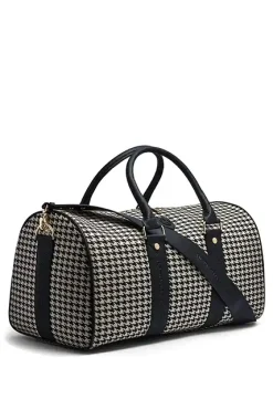 Holland Cooper Gifts For Her|The Perfect Gesture-Regency Holdall Ecru Houndstooth