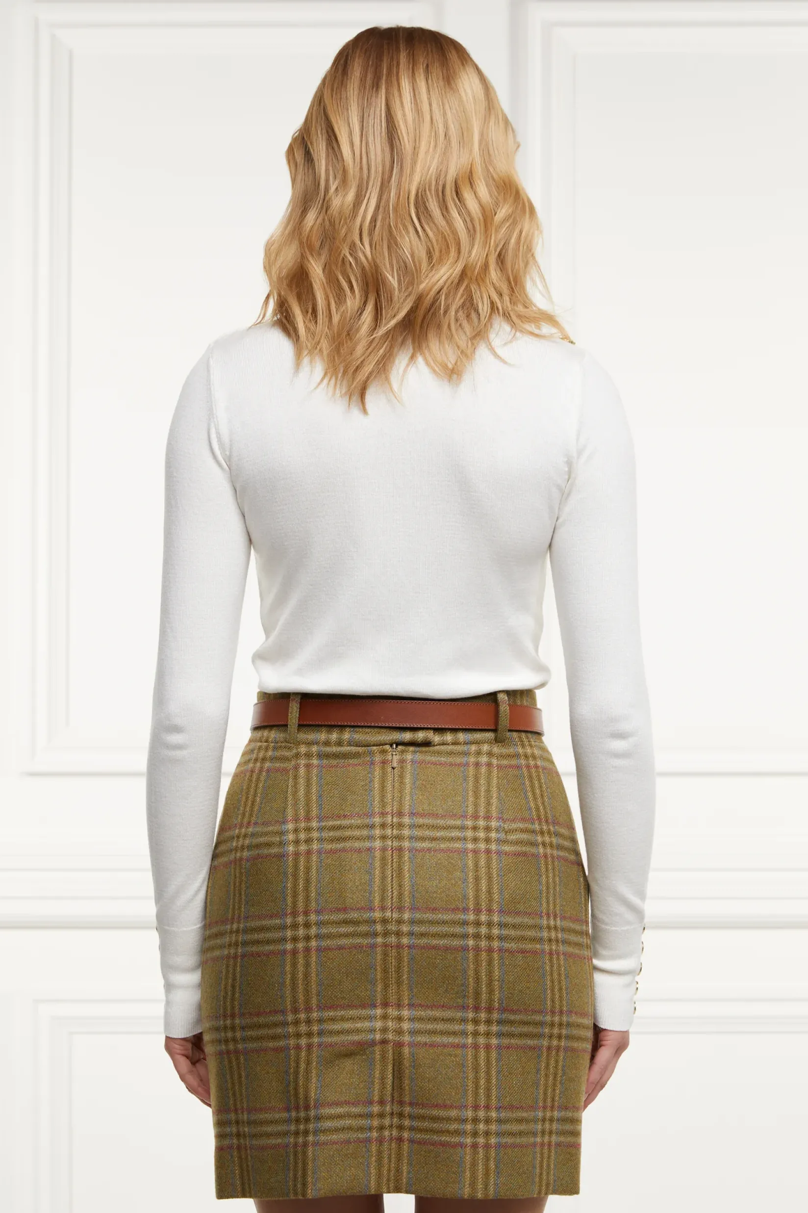 Holland Cooper Skirts-Regency Skirt Avebury Green Check