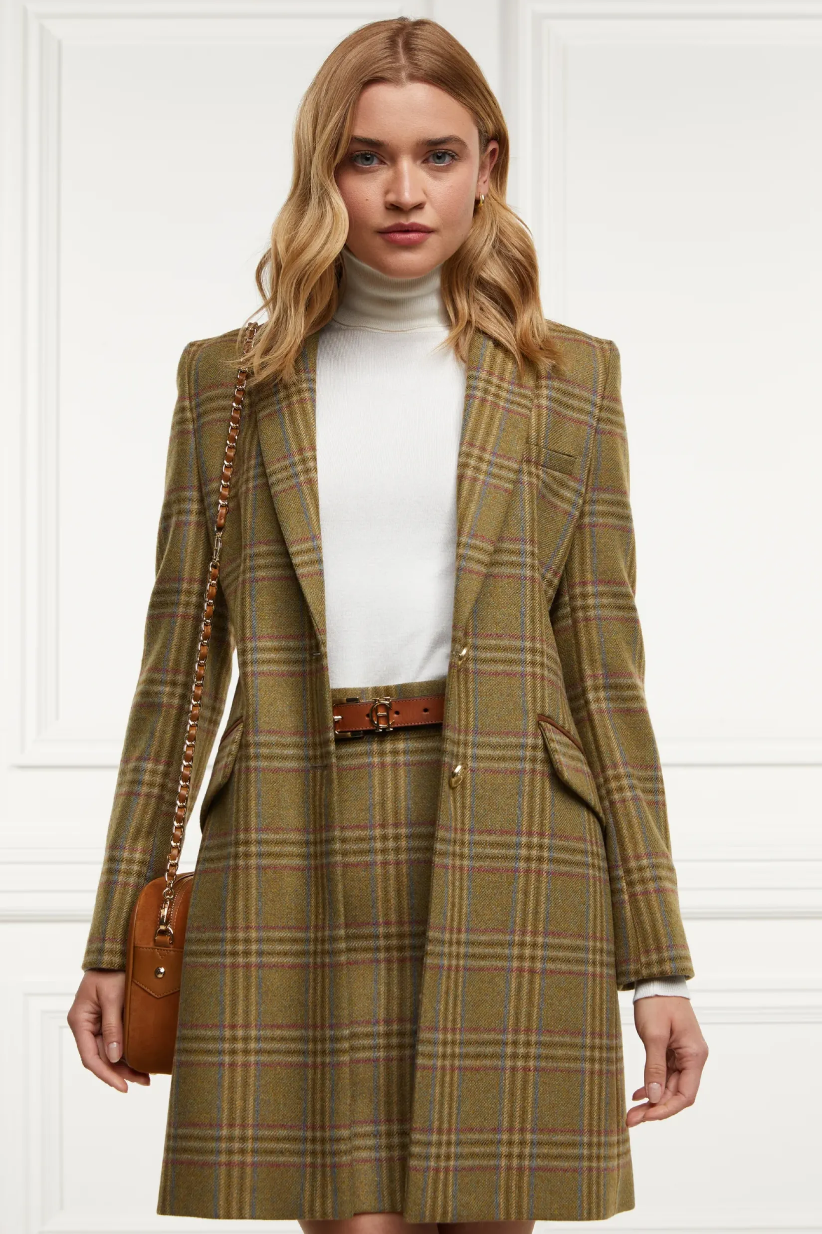 Holland Cooper Skirts-Regency Skirt Avebury Green Check